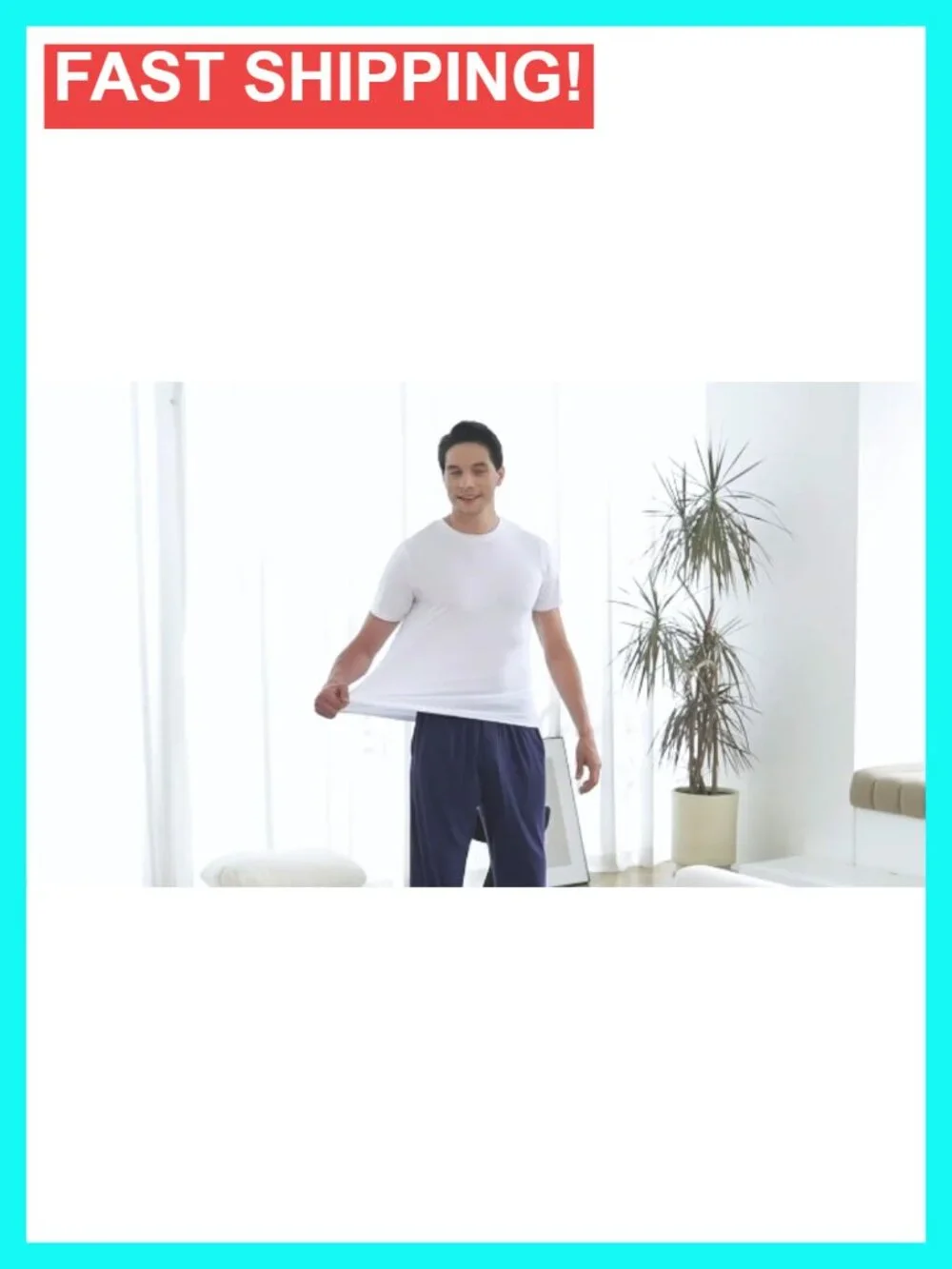 3-Pack Mens Moisture Wicking Undershirts Soft Stretchy Crew Neck Tees